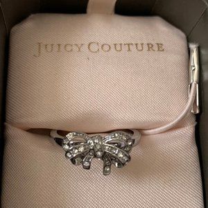 JUICY COUTURE Pave Bow Wish Ring Size 6